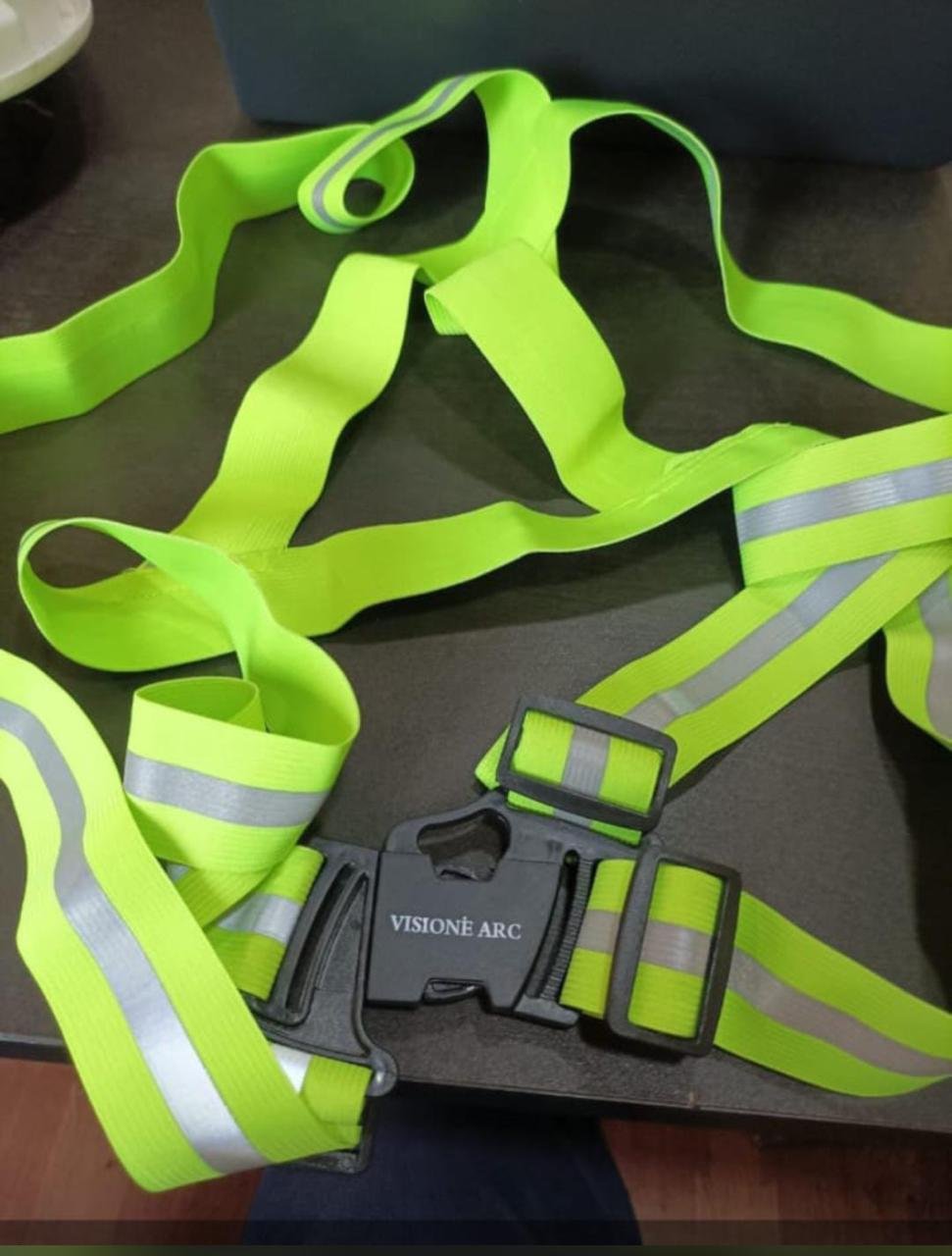 High-visibility safety harness